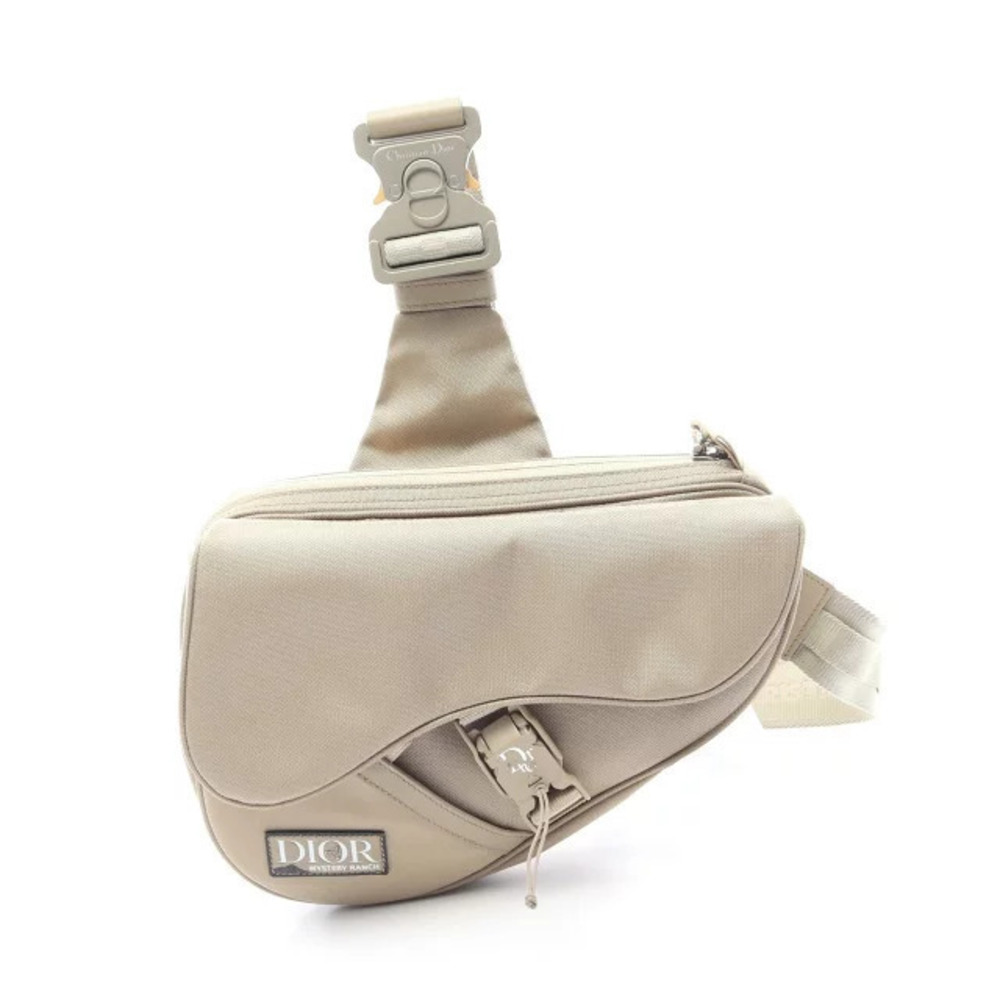 Christian Dior x Mystery Ranch Saddle Bag Waist Body Leather Beige Cream